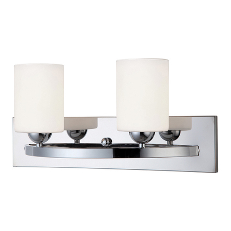 CANARM Hampton, Ivl370A02Ch-O, 2 Lt Vanity, Flat Opal Glass, 100W Type A, 18I IVL370A02CH-O